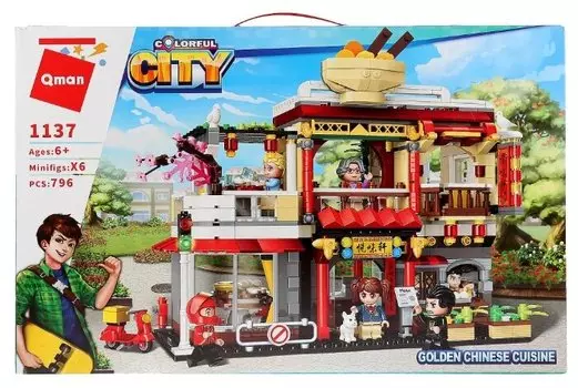 Конструктор Qman "Город: Кафе восточной кухни", деталей: 796 (C1137)