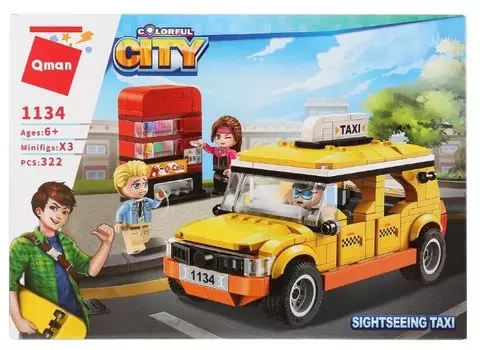 Конструктор Qman "Город: Такси", деталей: 322 (C1134)