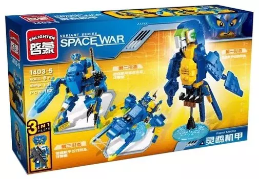 Конструктор Qman "Космопопугай", деталей: 220 (C1403-5)