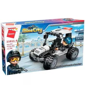 Конструктор Qman Полицейские службы: Мини-автомобиль, деталей: 98 (C11011-4)