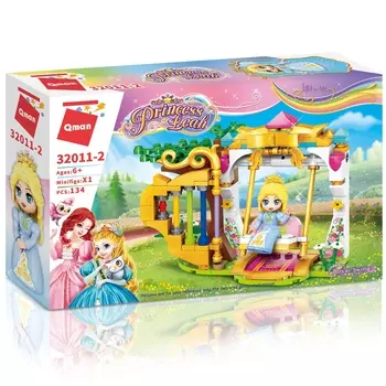 Конструктор Qman Принцесса Лея: Качели в саду, деталей: 134 (C32011-2)
