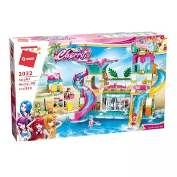 Конструктор Qman "Розовый мир: Аквапарк", деталей: 828 (C2022)