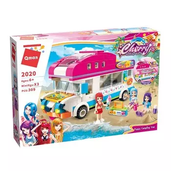 Конструктор Qman "Розовый мир: Дом на колёсах", деталей: 309 (C2020)