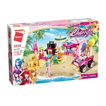 Конструктор Qman "Розовый мир: Пляжный отдых", деталей: 202 (C2018)