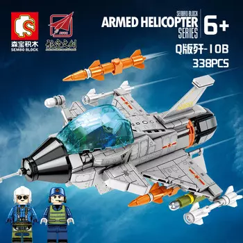 Конструктор Sembo Q Version of Chinese J-10B Fighter Military, деталей: 338 (202124)