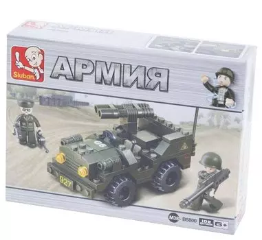 Конструктор SLUBAN "Армия: Джип с ракетной установкой", деталей: 102 (M38-B5800)