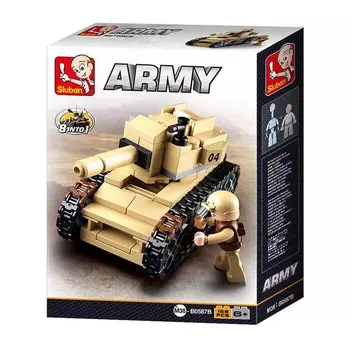 Конструктор SLUBAN "Армия: Танк", деталей: 158 (M38-B0587B)