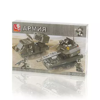 Конструктор SLUBAN "Армия: Танк и реактивная система", деталей: 403 (M38-B0288)