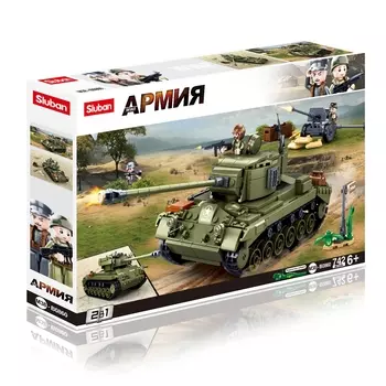 Конструктор SLUBAN "Армия: Танк Першинг", деталей: 742 (M38-B0860)