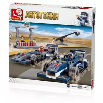 Конструктор SLUBAN "Автогонки: Соревнования", деталей: 300 (M38-B0355)