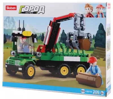 Конструктор SLUBAN "Ферма: Добыча древесины", деталей: 209 (M38-B0778)