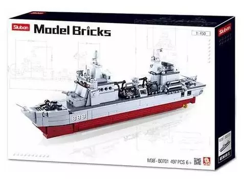 Конструктор SLUBAN "Флот: Корабль снабжения", деталей: 497 (M38-B0701)
