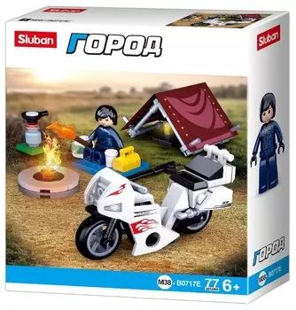 Конструктор SLUBAN "Город: Байк для путешествий", деталей: 77 (M38-B0717E)