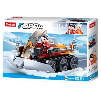 Конструктор SLUBAN "Город: Снегоуборочный грейдер", деталей: 82 (M38-B0950)