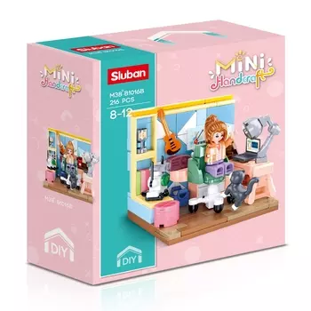 Конструктор SLUBAN "Мини-комната: Хобби комната", деталей: 216 (M38-B1016B)