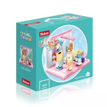Конструктор SLUBAN "Мини-комната: Парикмахерская", деталей: 104 (M38-B0883D)