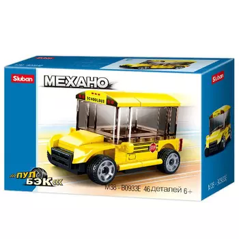 Конструктор SLUBAN "Пуллбэк: Школьный автобус", деталей: 46 (M38-B0933E)