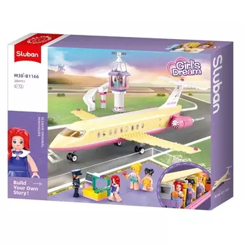 Конструктор SLUBAN "Розовая мечта: Бизнес-лайнер", деталей: 384 (M38-B1166)