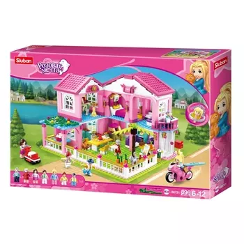 Конструктор SLUBAN "Розовая мечта: Большая вилла", деталей: 896 (M38-B0721)