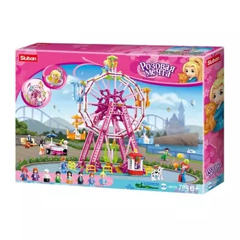 Конструктор SLUBAN "Розовая мечта: Колесо обозрения", деталей: 789 (M38-B0723)