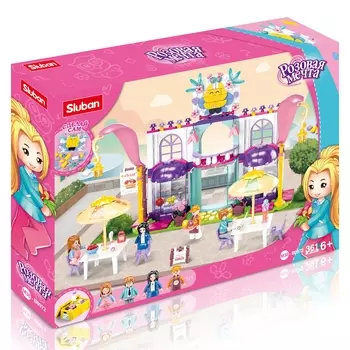 Конструктор SLUBAN "Розовая мечта: Летний кафе-бар", деталей: 361 (M38-B0972)