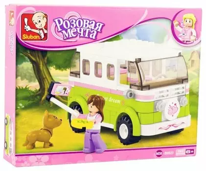 Конструктор SLUBAN "Розовая мечта: Микроавтобус", деталей: 158 (M38-B0523)