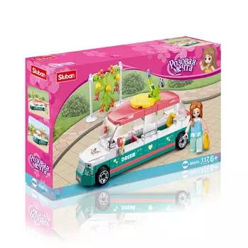 Конструктор SLUBAN "Розовая мечта: Прогулочный лимузин", деталей: 117 (M38-B0921A)