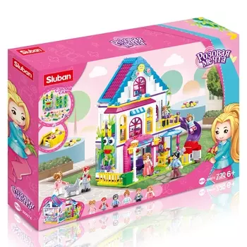 Конструктор SLUBAN "Розовая мечта: Солнечная вилла", деталей: 730 (M38-B0974)