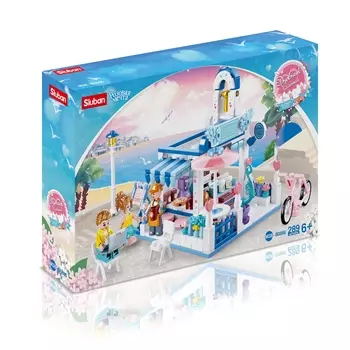 Конструктор SLUBAN "Розовая мечта: Уютная кофейня", деталей: 289 (M38-B0866)