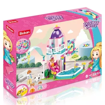 Конструктор SLUBAN "Розовая мечта: Вечеринка в бассейне", деталей: 230 (M38-B0971)