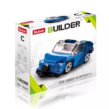 Конструктор SLUBAN "Спортивные автомобили: Синяя машина", деталей: 44 (M38-B0885C)