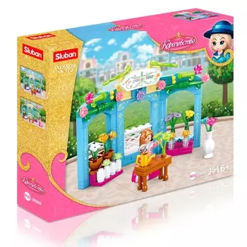 Конструктор SLUBAN Загородная жизнь: Цветочный магазин, деталей: 154 (M38-B0905)