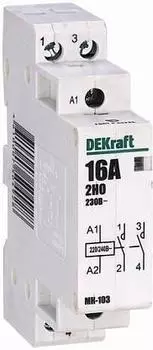Контактор модульный 40А 400 В/230 В, AC, 2НО, IP20, DEKraft МК-103 (18078DEK)
