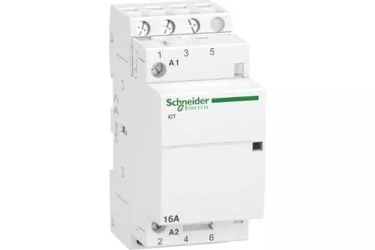 Контактор модульный трехполюсный (3P) 16A 400В/230В, AC, 3НО, IP20, SCHNEIDER ELECTRIC Acti9 (A9C22813)
