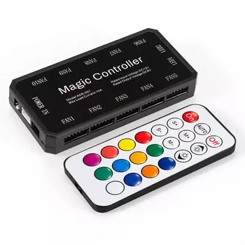 Контроллер ARGB ExeGate EXH6P.ARGB, черный, 10x6pin (EX295975RUS)