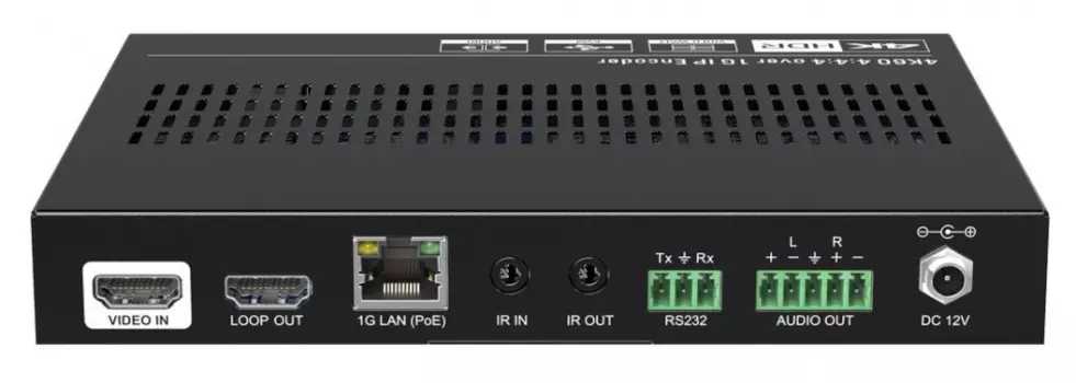 Контроллер AVoIP Digis EX-IP100T-1G-PS, 4K 60Гц 4:4:4, 1 Гбит/с, HDMI loop, USB, до 100 м, эмбеддер и де-эмбеддер, RS232, БЛОК ПИТАНИЯ, черный (EX-IP100T-1G-PS)