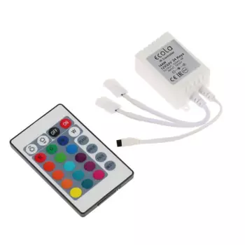Контроллер Ecola LED strip 288 Вт для светодиодной ленты, с ИК пультом управления, белый (CRS144ESB)