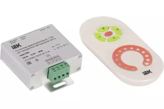 Контроллер IEK MONO для светодиодной ленты, с ПДУ радио MONO 1 канал, белый (LSC1-MONO-120-RF-20-12-W)