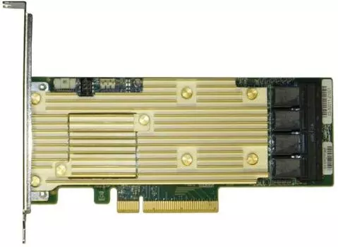 Контроллер Intel RSP3TD160F, SAS/SATA/NVMe 12G, 16-port (miniSAS HD), RAID 0/1/5/6/10/50/60/JBOD, 4Gb, PCI-Ex8, SGL (RSP3TD160F 954493)