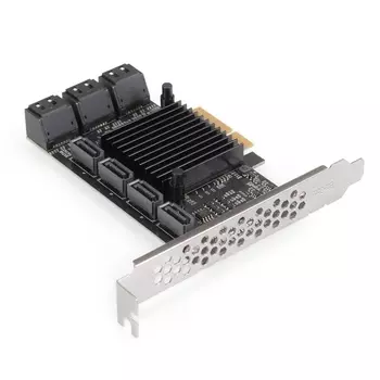 Контроллер SATA3 ExeGate EXE-510, внутренние порты: 10 x SATA 3.0, PCI-Ex4, Retail (EX296208RUS)