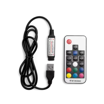 Контроллер Wolta WLC-CP/02 72 Вт для светодиодной ленты, USB с ПДУ, черный (WLC-CP/02)