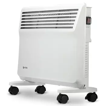 Конвектор Vitek VT-2176 1.6 кВт 20 м, 220В, напольный, механическое управление, белый (2176-VT-01)