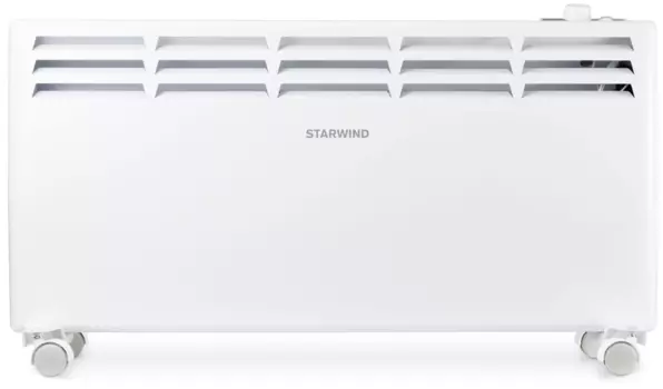 Конвектор Starwind SHV5520 2 кВт 25 м, 220В, напольно-настенный, механическое управление, термостат, белый (SHV5520) (колеса)