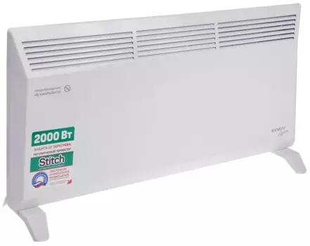 Конвектор 2 кВт 25 м, 220В, напольно-настенный, механическое управление, термостат, белый, Engy EN-2000 Modern (102988)