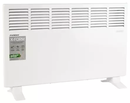 Конвектор 2 кВт 30 м, 220В, напольно-настенный, механическое управление, термостат, белый, PATRIOT PT-C 20 X