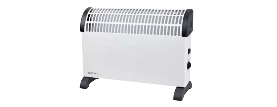 Конвектор CENTEK CT-6123 2 кВт 20 м, 220В, напольно-настенный, механическое управление, термостат, белый/черный
