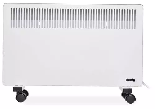 Конвектор DOMFY DCW-CH1215 1.5 кВт 20 м, 220В, напольно-настенный, механическое управление, термостат, белый (DCW-CH1215) (Х-образный нагревательный элемент)