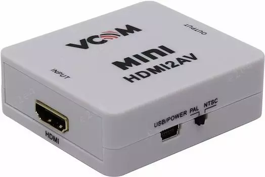 Конвертер VCOM, HDMI-3xRCA-мама, белый (DD494)