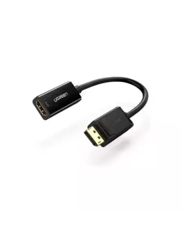 Конвертер UGREEN MM137, DisplayPort(m)-HDMI (19F), черный (40363)