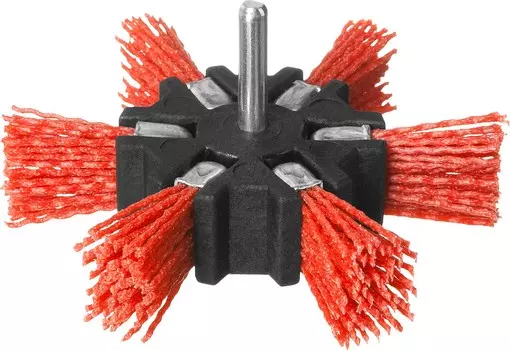 Кордщетка, для дрели Зубр 100 мм, веерная, нейлон, 1шт. (35163-100_z02)